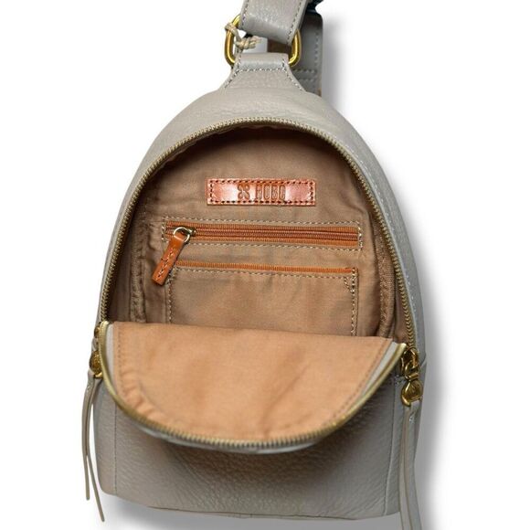 Hobo Fern Sling Bag Taupe Pebbled Leather Crossbody Convertible Backpack  $198 main image 14